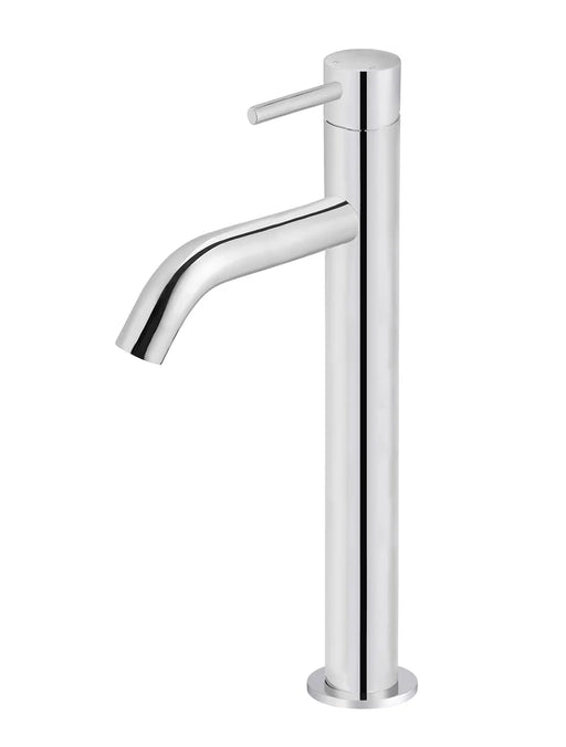 Piccola Tall Basin Mixer Tap with 130mm Spout (Polished Chrome)