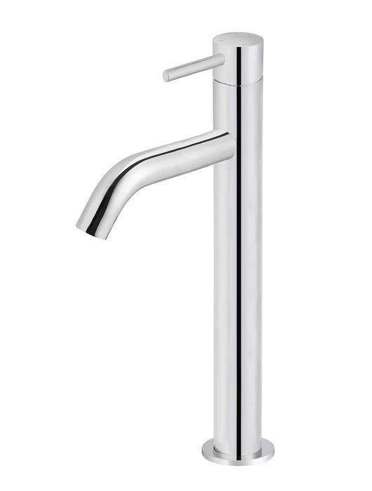 Piccola Tall Basin Mixer Tap with 130mm Spout (Polished Chrome)