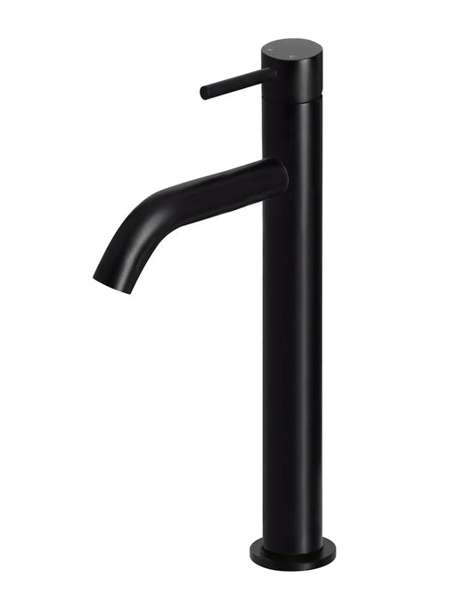 Piccola Tall Basin Mixer Tap with 130mm Spout (Matte Black)