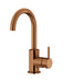 Round Gooseneck Basin Mixer with Cold Start (Lustre Bronze)