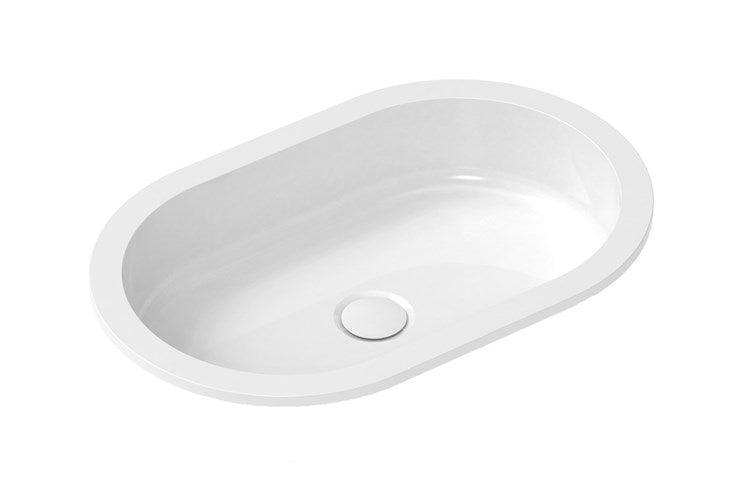 Mila Inset/Undercounter Basin Gloss White