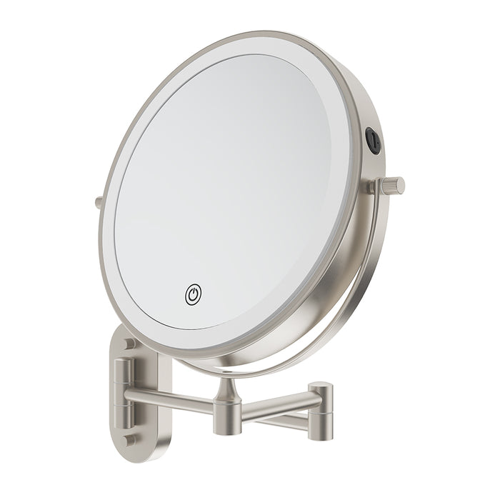Swivel LED Magnifying Mirror (Brushed Nickel)
