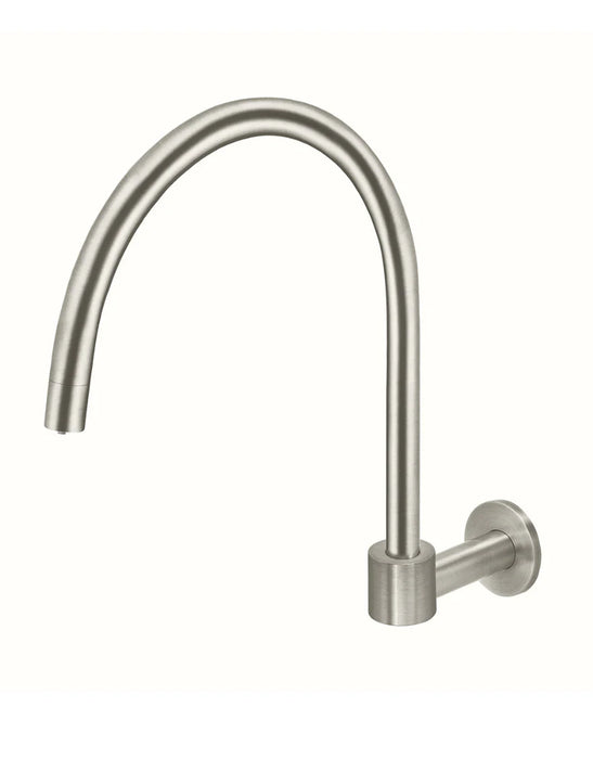 Round High-Rise Swivel Wall Spout (Brushed Nickel)