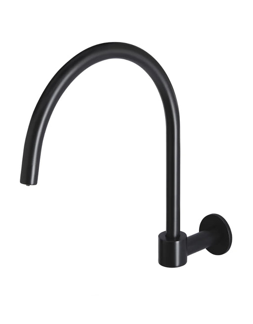 Round High-Rise Swivel Wall Spout (Matte Black)