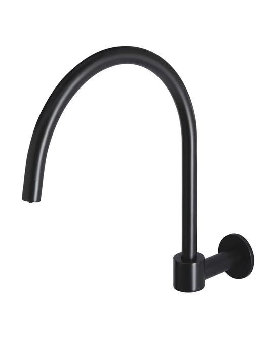 Round High-Rise Swivel Wall Spout (Matte Black)