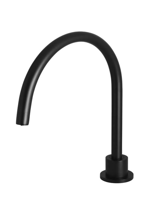 Round Gooseneck High-Rise Swivel Hob Spout (Matte Black)