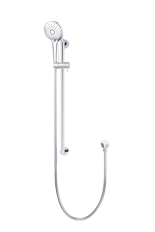 Round Three Function Hand Shower on Rail Column (Chrome)