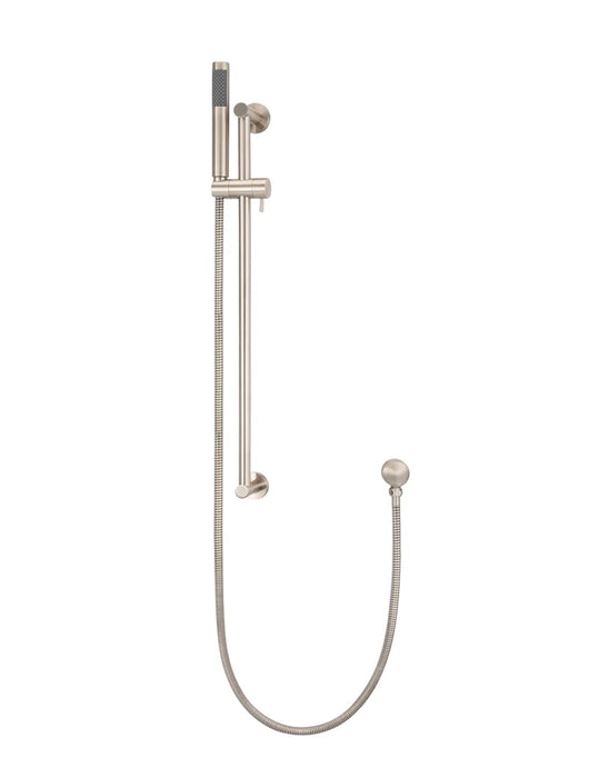 Meir Round Hand Shower on Rail Column (Champagne)