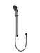 Round Three Function Hand Shower on Rail Column (Matte Black)