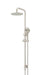 Meir Round Combination Shower Rail, 200mm Rose, Three-Function Hand Shower (PVD Brushed Nickel)