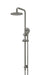 Meir Round Combination Shower Rail, 200mm Rose, Three-Function Hand Shower (Shadow Gunmetal)