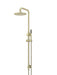 Meir Round Combination Shower Rail, 200mm Rose, Single Function Hand Shower (PVD Tiger Bronze)