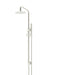 Meir Round Combination Shower Rail, 200mm Rose, Single Function Hand Shower (PVD Brushed Nickel)