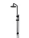 Meir Round Combination Shower Rail, 200mm Rose, Single Function Hand Shower (Matte Black)