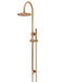 Round Gooseneck Shower Set with 200mm rose, Single-Function Hand Shower (PVD Lustre Bronze)