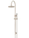 Round Gooseneck Shower Set with 200mm rose, Single-Function Hand Shower (Champagne)