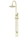Round Gooseneck Shower Set with 200mm rose, Single-Function Hand Shower (PVD Tiger Bronze)