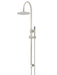 Round Gooseneck Shower Set with 200mm rose, Single-Function Hand Shower (PVD Brushed Nickel)