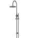 Round Gooseneck Shower Set with 200mm rose, Single-Function Hand Shower (Shadow Gunmetal)