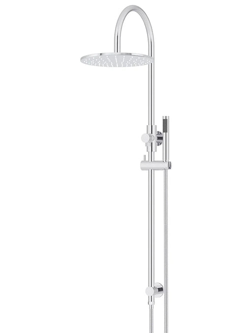 Round Gooseneck Shower Set with 300mm rose, Single-Function Hand Shower (Polished Chrome)