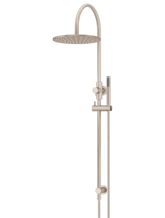 Meir Round Combination Shower Rail, 300mm Rose, Single Function Hand Shower (Champagne)