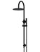 Meir Round Combination Shower Rail, 300mm Rose, Single Function Hand Shower (Matte Black)