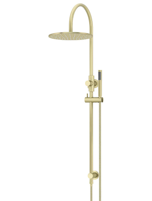 Round Gooseneck Shower Set with 300mm rose, Single-Function Hand Shower (PVD Tiger Bronze)