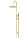Meir Round Combination Shower Rail, 300mm Rose, Single Function Hand Shower (PVD Tiger Bronze)