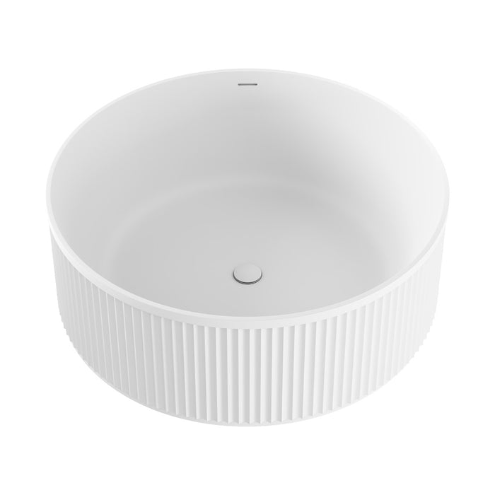 Fienza Minka Solid Surface Round Bath 1500mm (Matte White)