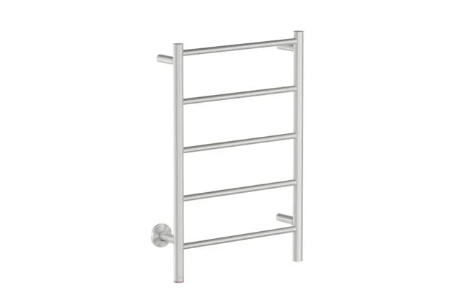 NATURAL 5 Bar 500mm Straight Heated Towel Rail with PTSelect Switch (Brushed Stainless)