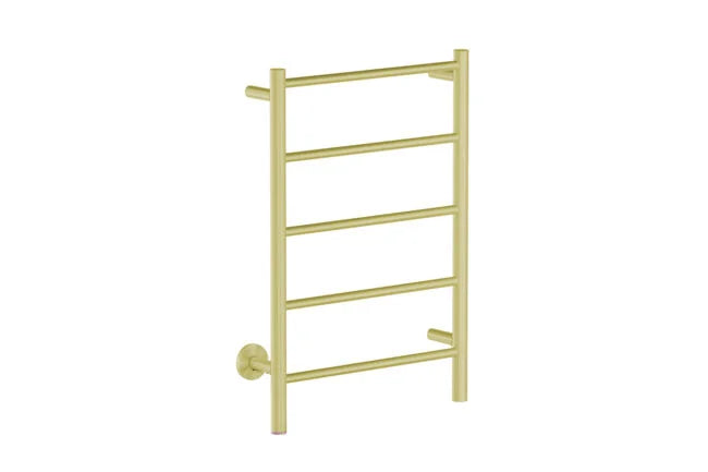 NATURAL 5 Bar 500mm Straight Heated Towel Rail with PTSelect Switch (Brushed Champagne Gold)