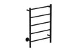 NATURAL 5 Bar 500mm Straight Heated Towel Rail with PTSelect Switch (Matt Black)