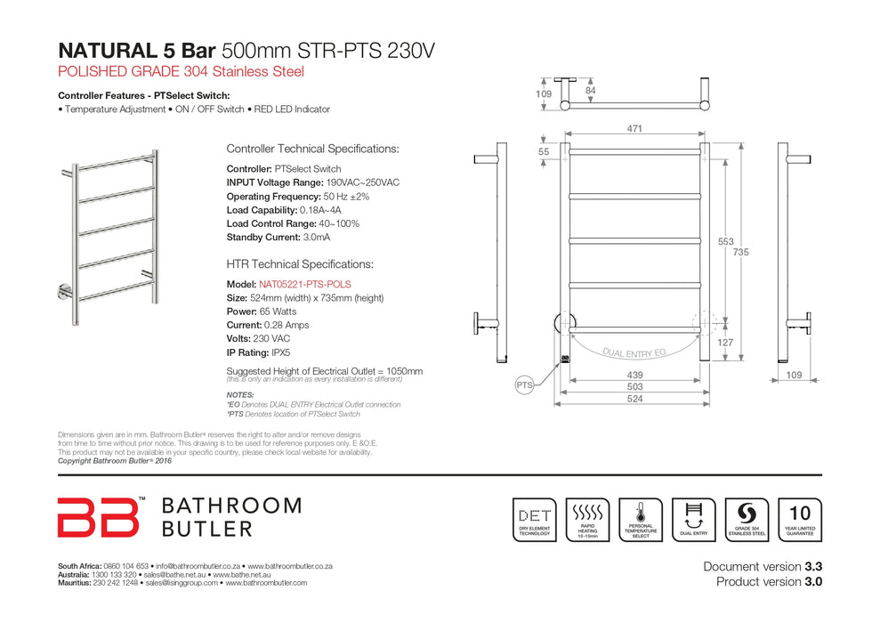 Specification Line Drawing