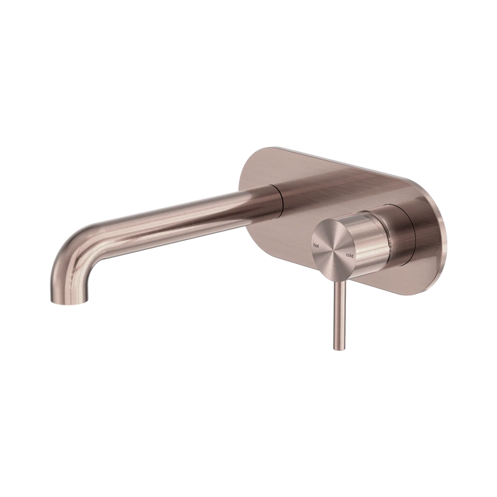 Zen SS316L Wall Basin/Bath Mixer 185mm Spout (Brushed Bronze)
