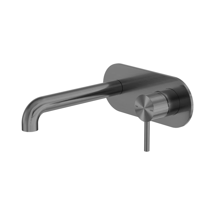 Zen SS316L Wall Basin/Bath Mixer 185mm Spout (Graphite)