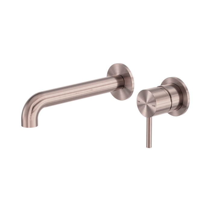 Zen SS316L Wall Basin/Bath Mixer Separate Back Plate 185mm (Brushed Bronze)