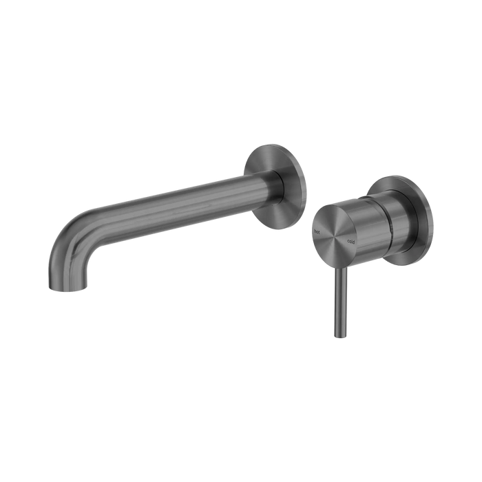 Zen SS316L Wall Basin/Bath Mixer Separate Back Plate 185mm (Graphite)