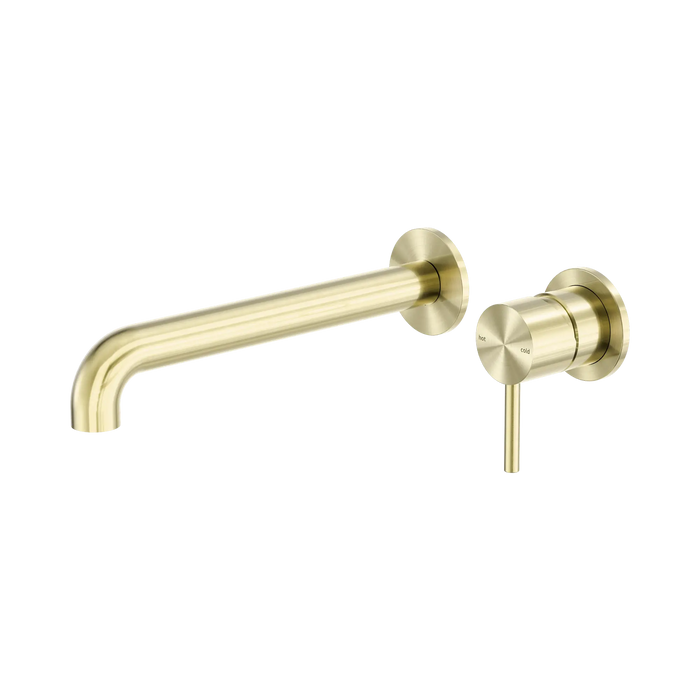 Zen SS316L Wall Basin/Bath Mixer Separate Back Plate 230mm (Brushed Gold)