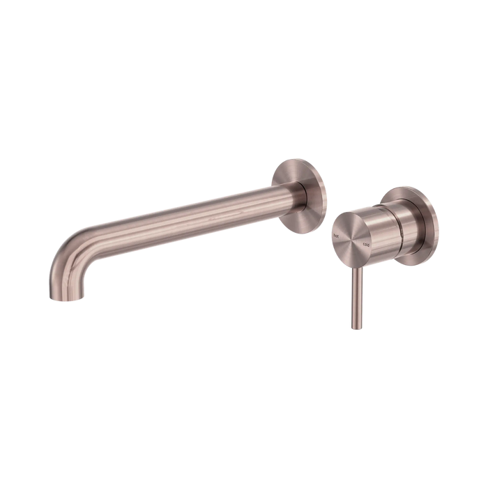 Zen SS316L Wall Basin/Bath Mixer Separate Back Plate 230mm (Brushed Bronze)