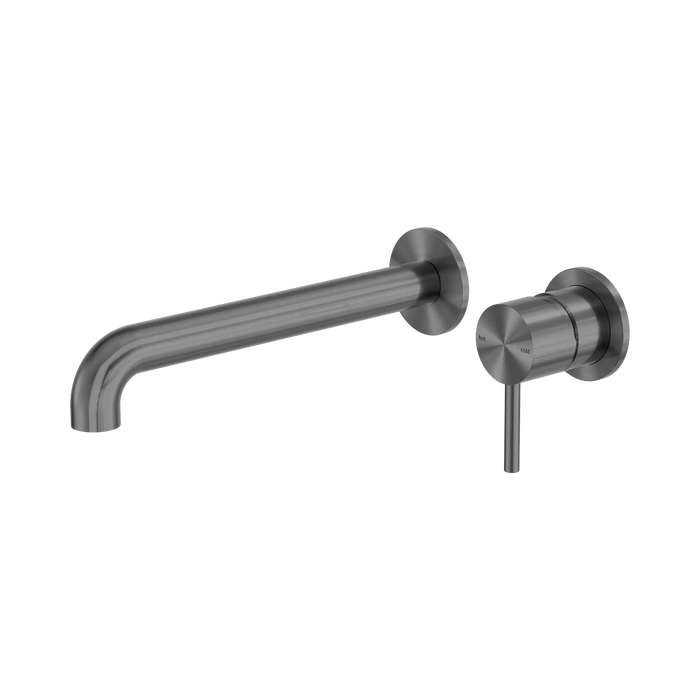Zen SS316L Wall Basin/Bath Mixer Separate Back Plate 230mm (Graphite)