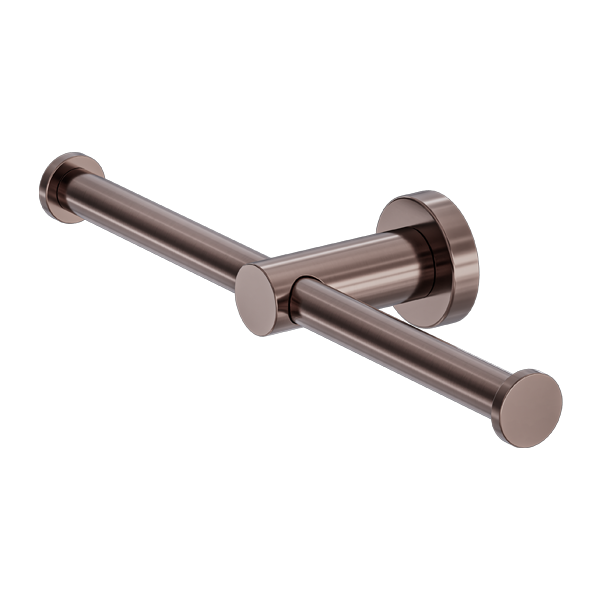 Mecca Double Toilet Roll Holder (Brushed Bronze)