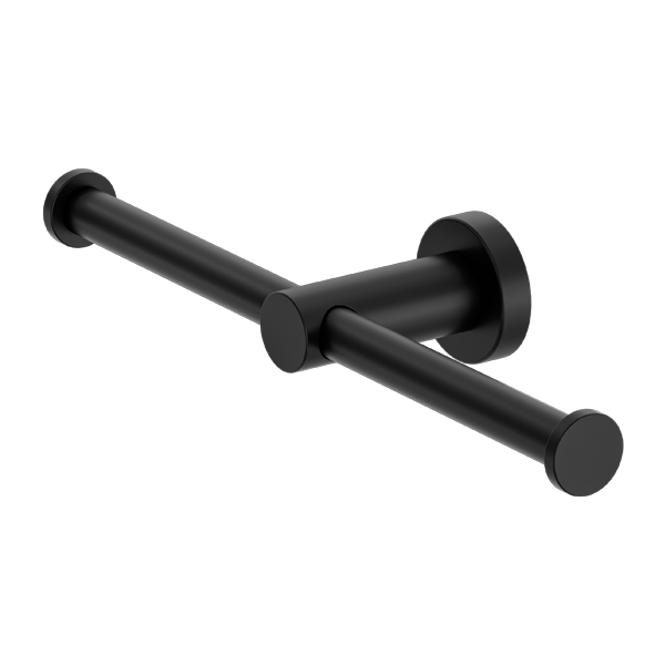 Mecca Double Toilet Roll Holder (Matte Black)