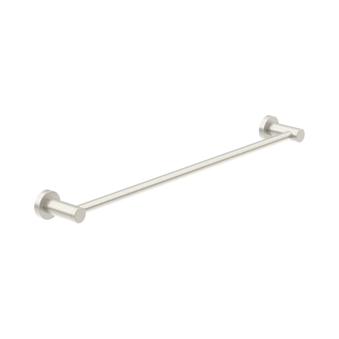Dolce II Single Towel Rail 800mm (Brushed Nickel)