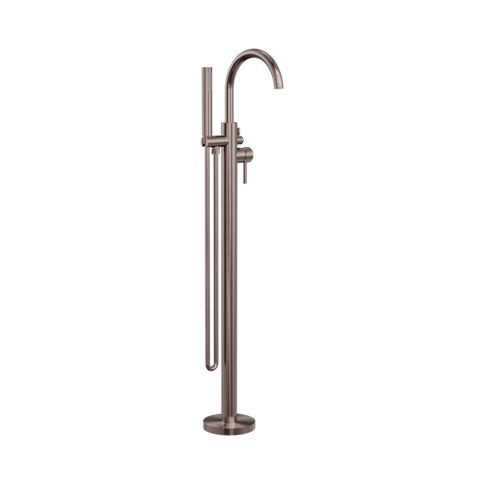 Mecca Round Freestanding Bath Mixer with Handshower (Brushed Bronze)