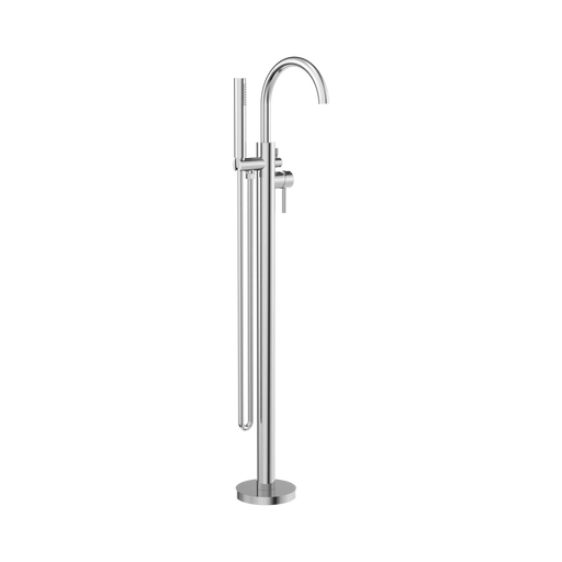 Mecca Round Freestanding Bath Mixer with Handshower (Chrome)