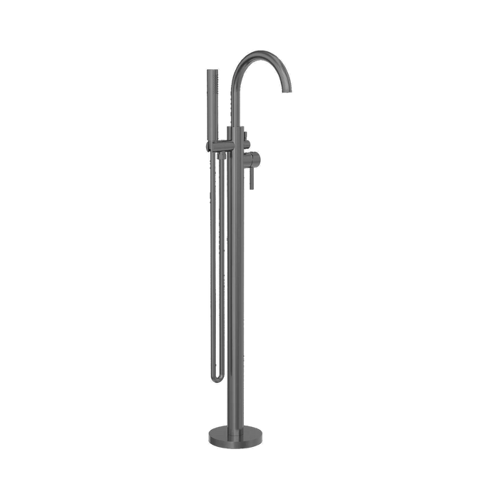 Mecca Round Freestanding Bath Mixer with Handshower (Gun Metal)