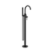 Mecca Round Freestanding Bath Mixer with Handshower (Matte Black)