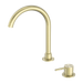 Mecca Hob Basin Mixer Round Swivel Spout (Brushed Gold)
