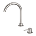 Mecca Hob Basin Mixer Round Swivel Spout (Brushed Nickel)