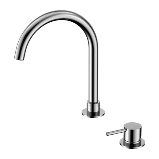 Mecca Hob Basin Mixer Round Swivel Spout (Chrome)
